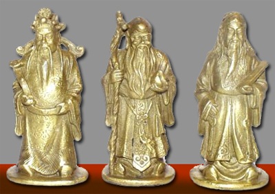Sochy tří Nesmrtelných ve Feng shui