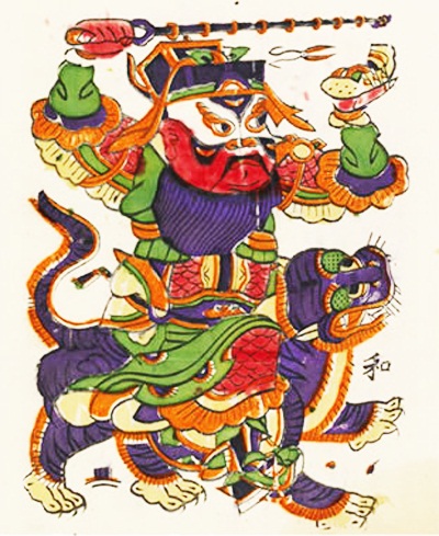 Tsai Shen na svém tygru